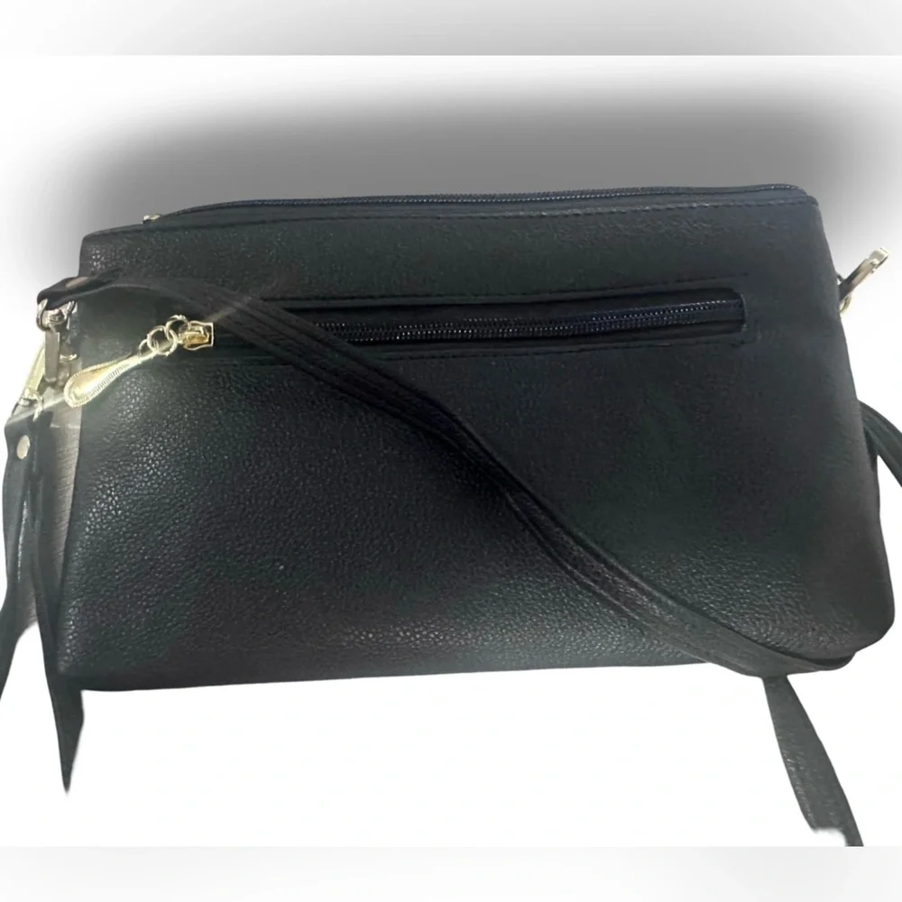 Boutique Black Leather Crossbody